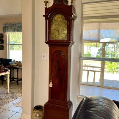 Over 200 years old and still working. Circa 1780. Batty Storr grandfather clock. 
