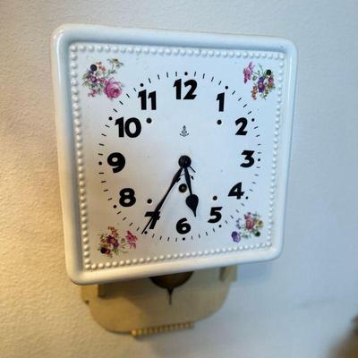 Gustav Becker porcelain wall clock. Estate sale price: $295