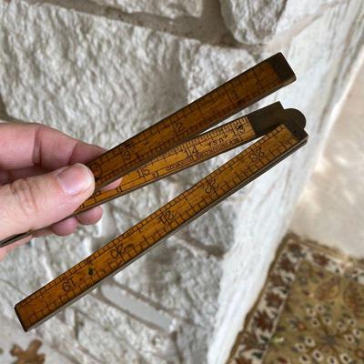 Boxwood and brass folding ruler by Stanley Rule & Level Co.  Estate sale price: $22