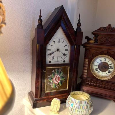 Antique Ansonia steeple clock. Estate sale price: $225