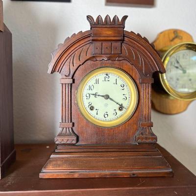Antique Ansonia mangle clock. Estate sale price: $125