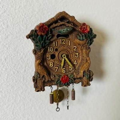 Miniature LUX wall clock. Estate sale price: $50
