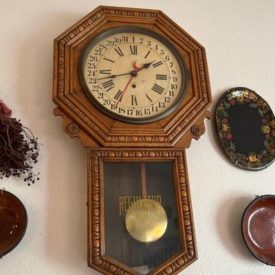 Antique New Haven Eclipse Regulator clock. Estate sale price: $225