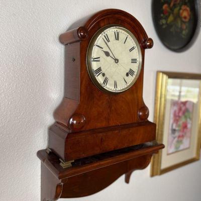Antique mahogany mantle clock. Estate sale price: $185