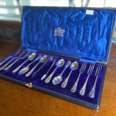 1920's silver dessert set. Made in England. Estate sale price: $75