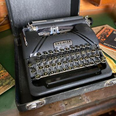 Pristine Sterling typewriter with case. Excellent condition. Estate sale price: $325