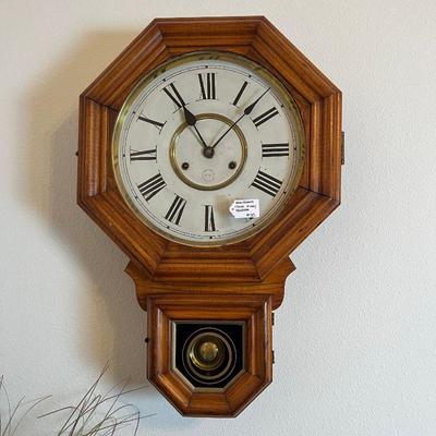 New Haven octagonal wall clock. 8-day Ventura. Estate sale price: $175