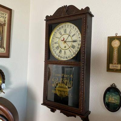 Large Gilbert Clock Co wall clock regulator. Estate sale price: $250