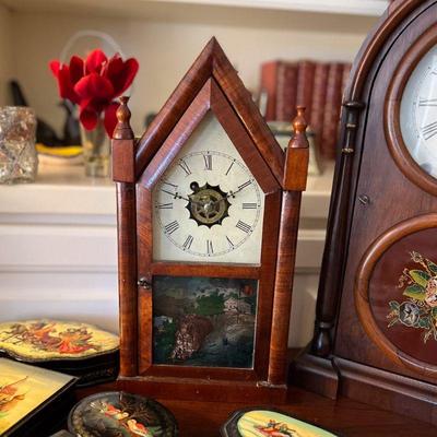 Antique Waterbury steeple clock. Estate sale price: $175