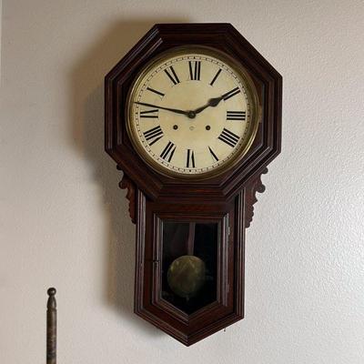 Ansonia regulator wall clock. Estate sale price: $250