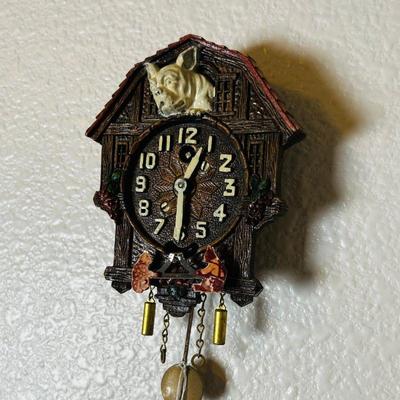 Miniature LUX wall clock. Estate sale price: $65