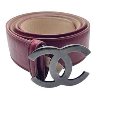 Lot 006   20 Bid(s)
Chanel Red Leather Belt, Interlocking C Logo Buckle