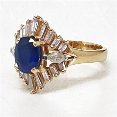 Lot 035   42 Bid(s)
1 Carat Blue Sapphire and Diamond 14K Yellow Gold Cocktail Ring