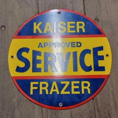 #7606 â€¢ Kaiser Frazer Approved Service Metal Sign
