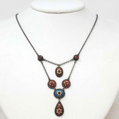 #910 â€¢ Sterling Silver Victorian Style Necklace, 11g
