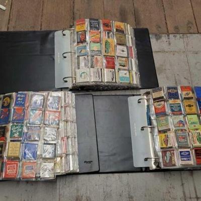 #7556 â€¢ (3) Binders Of Collectable Vintage Matchbooks
