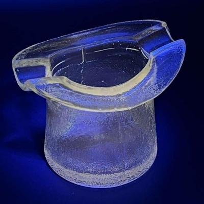 Toothpick Holder Glass Top Hat Trinket Dish
