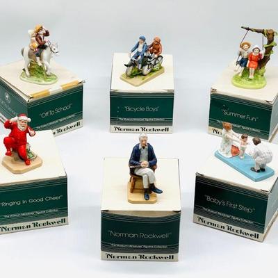 (6) 1983 Norman Rockwell Figurines In Original Boxes
