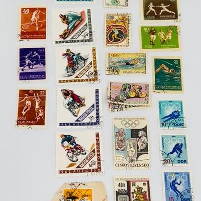 (23) Olympic Games/Sports Stamps 1920â€™s-1960â€™s
