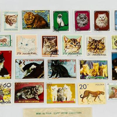 1960â€™s & 1970â€™s Cat Stamps

