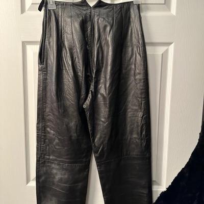 Vintage Retro Leather Disco pants High waisted