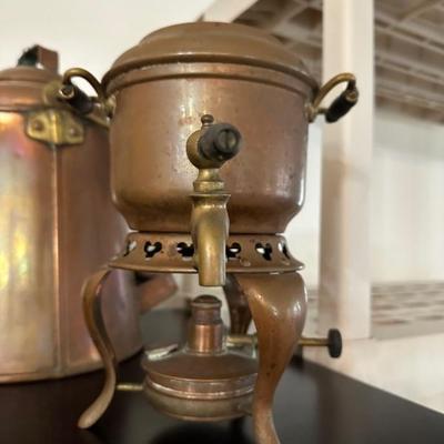 Antique Copper Brass Metal  Ornate Tea Water Pot Kettle 