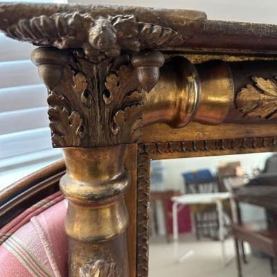 Late 19th Century, 3 panel wood with gold gilt over the mantle mirror Triptytch. Buy IT NOW $450 OBO
