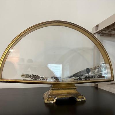 Vintage Gold Gilt Fan Frame, Antique vintage fan broken