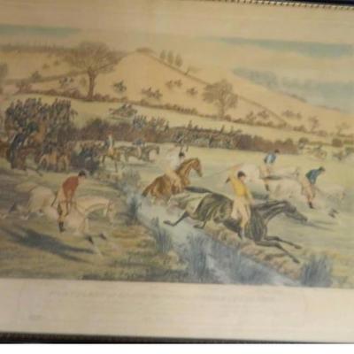 Northampton Grand National Steeple Chase of 1840 "The Brook" By Charles Hunt. Matted and Framed A more Well lit photo from...