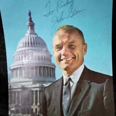 John Glenn autographed picture