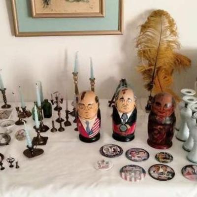 Matryoshka dolls & assorted miniature figurines, etc.