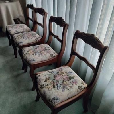 victorian dining chairs - set of 5