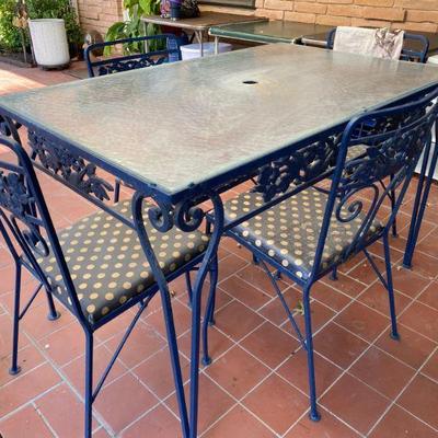 Outdoor Wrought iron Vintage Table and Chairs