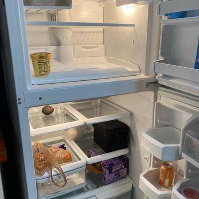 White KitchenAid Refrigerator, Freezer 