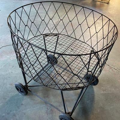 Antique unusual shaped shopping basket