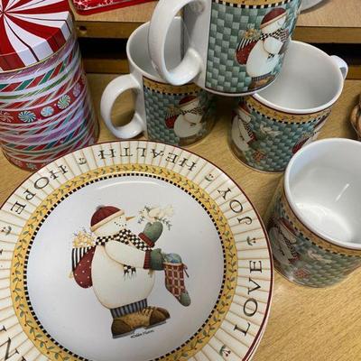 Christmas plates, cups and more