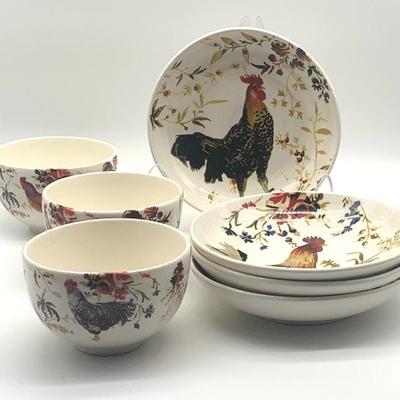 Williams-Sonoma Marc Lacaze rooster pasta bowls