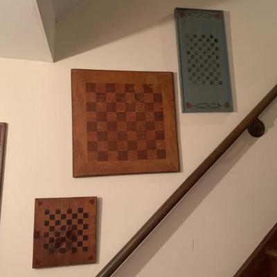 Contemporary crafted checker boards