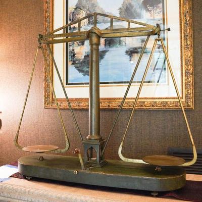 Large Gold Scale by Becker & Sons (From Mariposa County California Museum, possibly out of the Wells Fargo or Adams Express office in the...