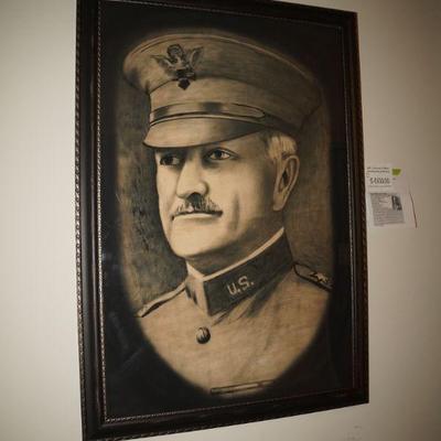 Charcoal of Major Pershing from the National Museum of Patriotism