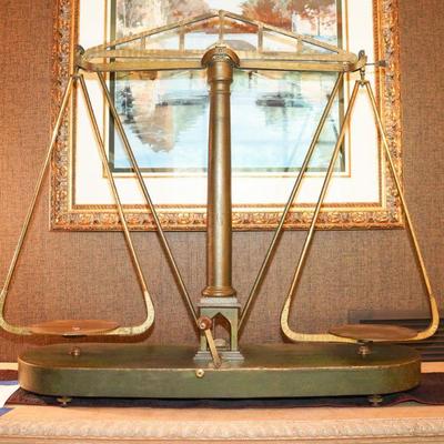 Large Gold Scale by Becker & Sons (From Mariposa County California Museum, possibly out of the Wells Fargo or Adams Express office in the...