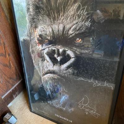 Signed King Kong movie poster