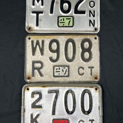 4947, 49, 56 CT License plates
