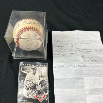 Frank Crosetti  NY Yankee Baseball