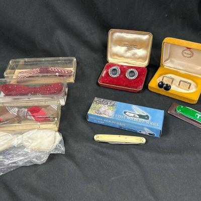 Bow ties/ Cuff links/ pocket knives