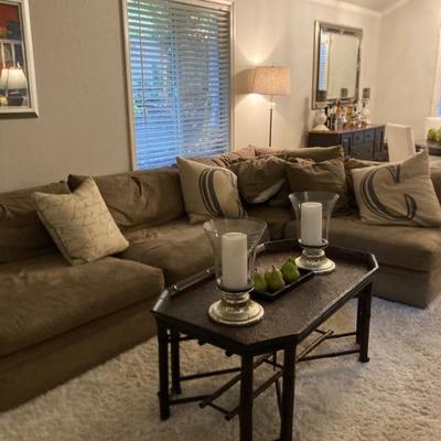 Sectional with table and rug