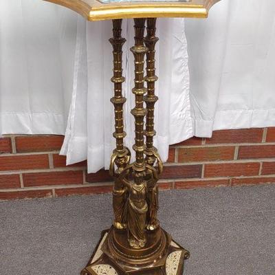 French Empire Style Figural Cast Metal Pedestal