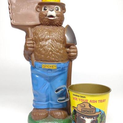 2 Smokey the Bear Collectibles (Bank & Ashtray)