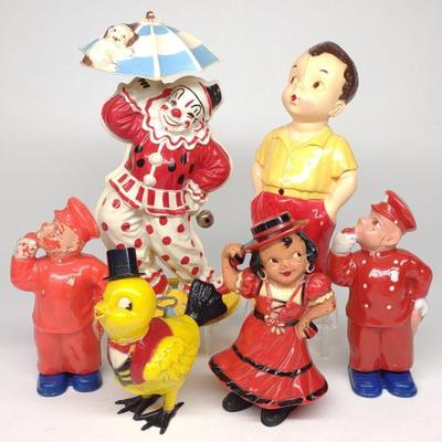 6 Irwin Wind-Up Mechanical Toys