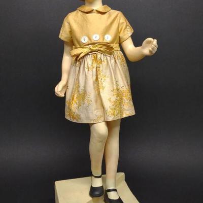 1940s Cinderella Frocks Store Display Figure 25"